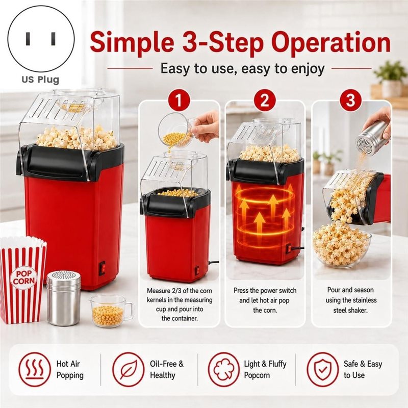 A74X-Sıcak Hava Patlamış Mısır - Air Popcorn Maker incelemesi ve fiyatı