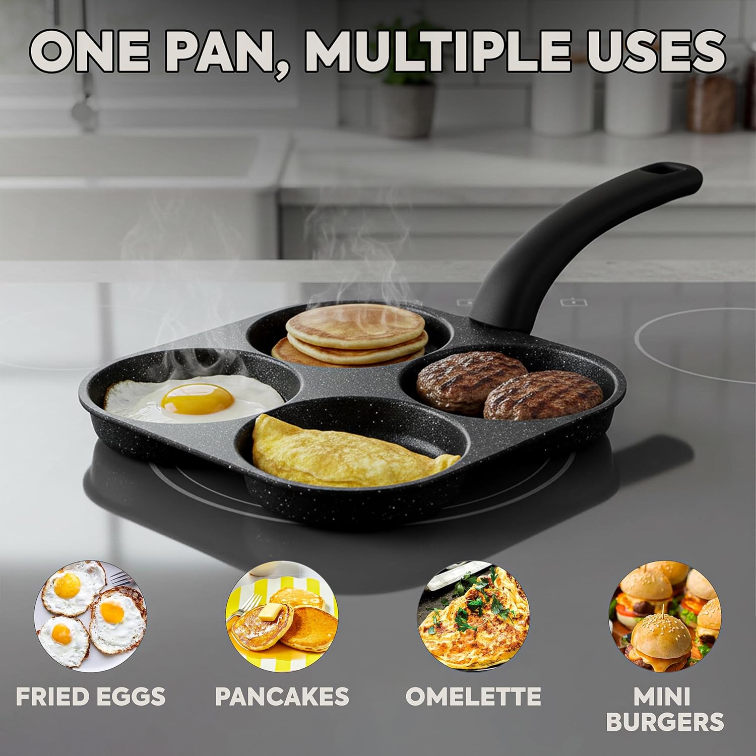 Yumurta kızartma tavası yapışm - Electric Griddle Pancake incelemesi ve fiyatı